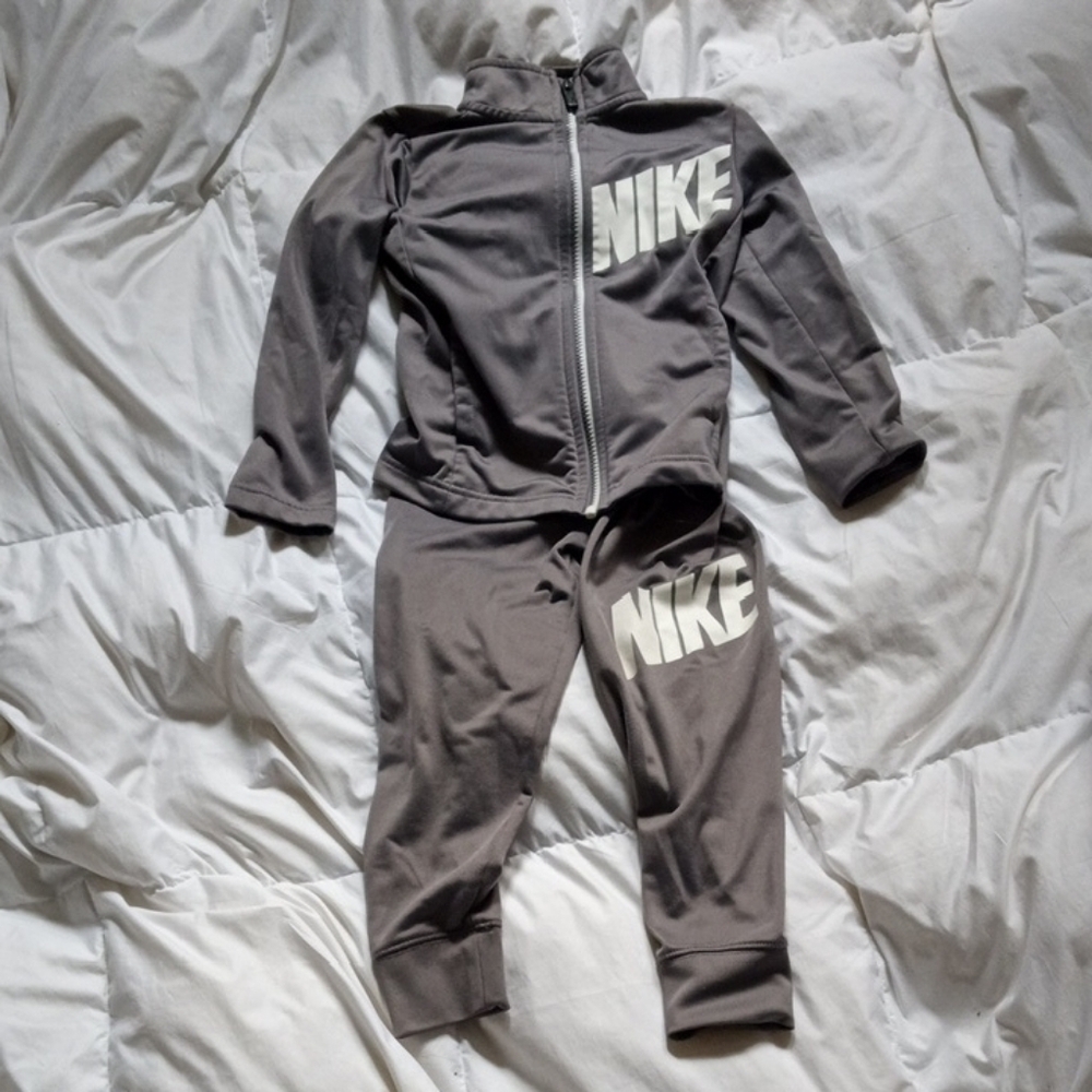 Nike Charcoal Tracksuit with White Logo
